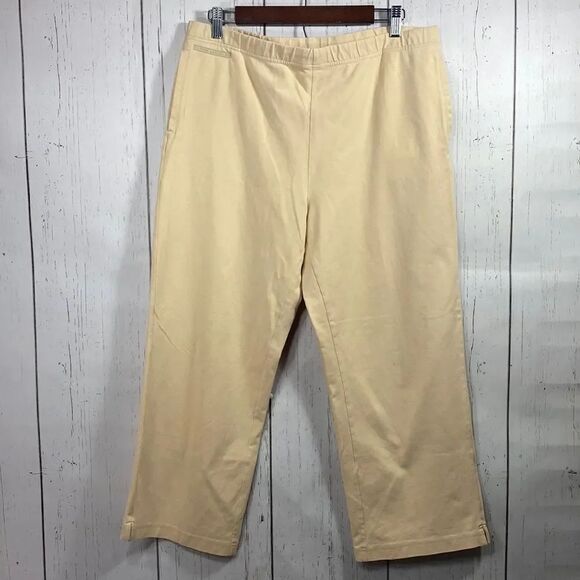 Lauren Ralph Lauren Pants - Lauren Active Ralph Lauren Cream Drawstring Capri Pants Size L Athleisure Casual